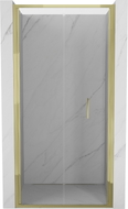 Mexen Exo-F sulankstomos dušo durys 75 cm, permatomos, auksinės - 816-075-000-50-00