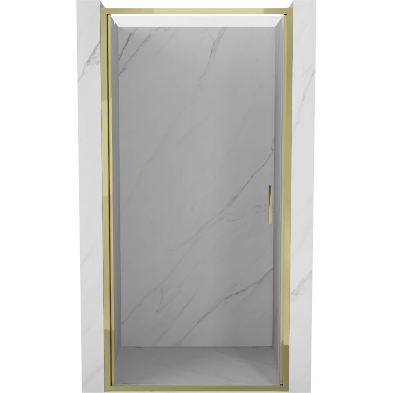 Mexen Exo dušo durys 60 cm, skaidrios, auksinės - 817-060-000-50-00
