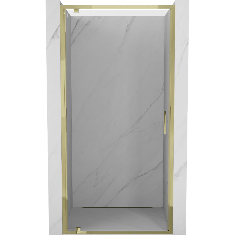 Mexen Exo dušo durys atveriamos 75 cm, permatomos, auksinės - 8181-075-000-50-00