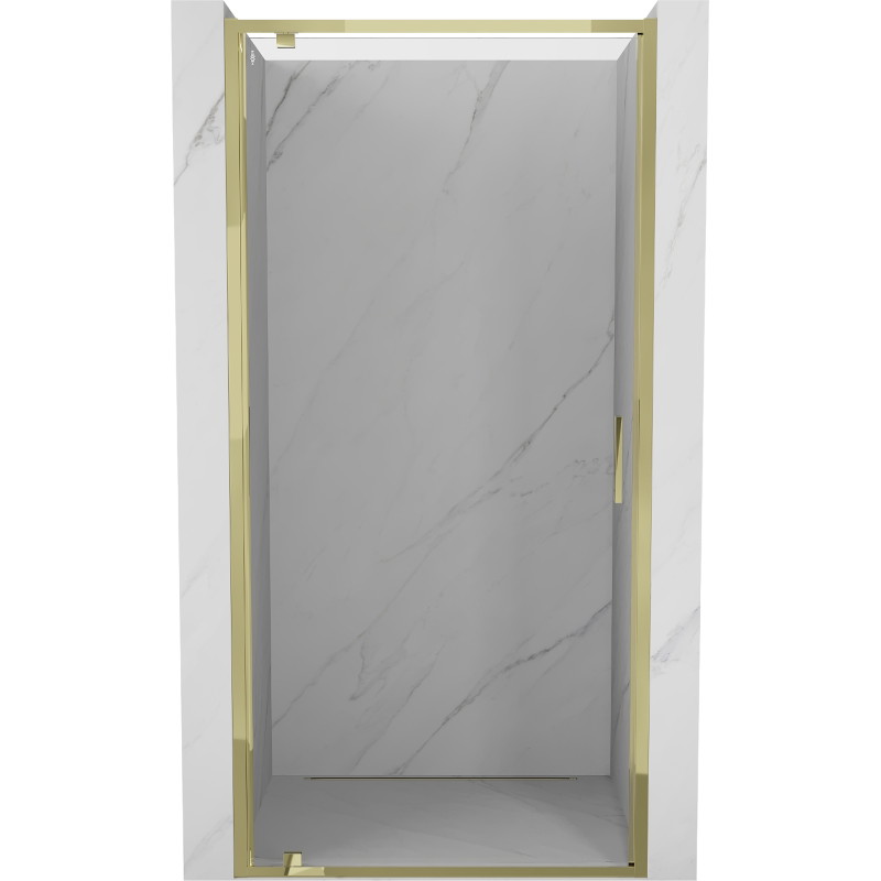 Mexen Exo-BR 80 cm atveriamos dušo durys, skaidrios, auksinės - 8181-080-000-50-00