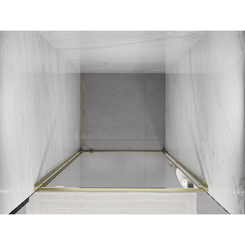Mexen Exo-BR varstomos dušo durys 100 cm, skaidrios, auksinės - 8181-100-000-50-00