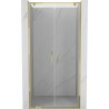 Mexen Exo-BR Duo dvivėrės dušo durys 80 cm, skaidrios, auksinės - 8182-080-000-50-00
