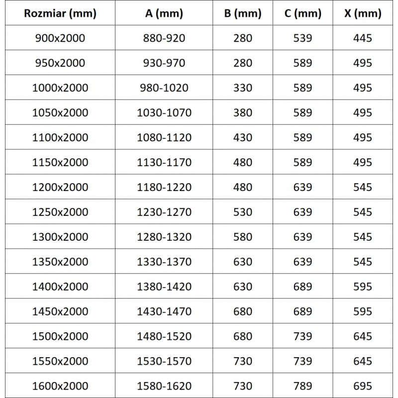 Mexen Exo dušo durys, atviros 110 cm, skaidrios, auksinės - 819-110-000-50-00