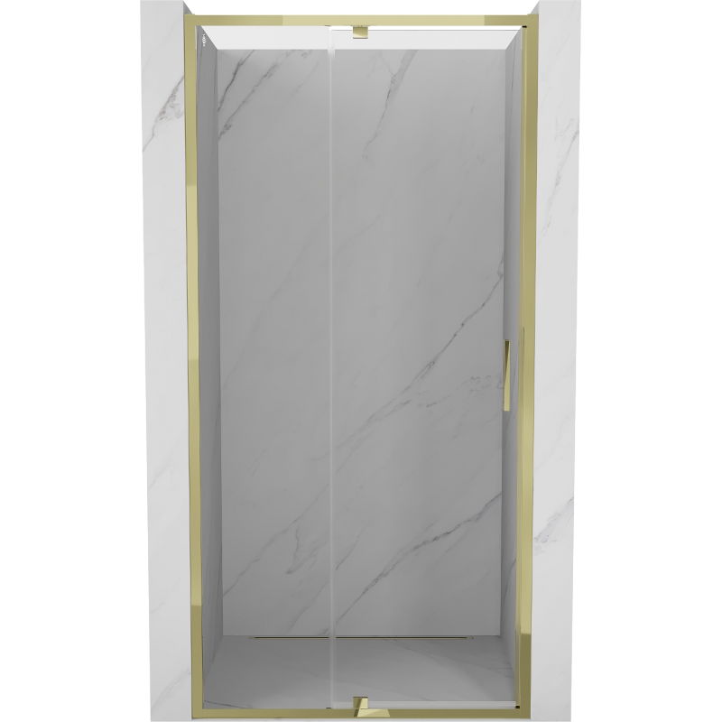 Mexen Exo dušo durys atveriamos 110 cm, skaidrios, auksinės - 819-110-000-50-00