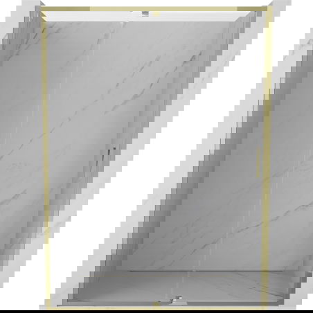 Mexen Exo atveriamos dušo durys 140 cm, skaidrios, auksinės - 819-140-000-50-00