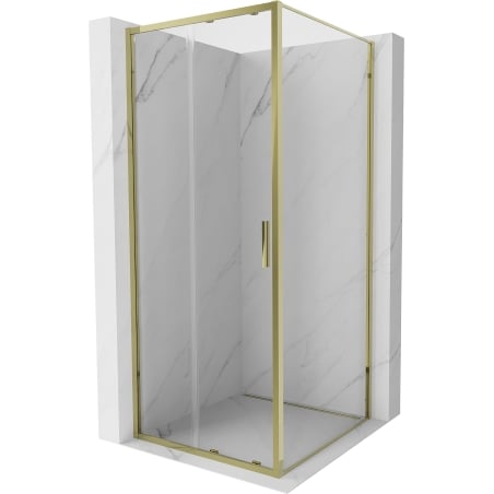 Mexen Exo stumdomas dušo kabinas 95 x 95 cm, skaidrus, auksinis - 8151-095-095-50-00