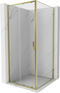 Mexen Exo stumdomas dušo kabinas 95 x 95 cm, skaidrus, auksinis - 8151-095-095-50-00