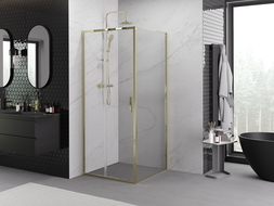Mexen Exo stumdomas dušo kabinas 95 x 95 cm, skaidrus, auksinis - 8151-095-095-50-00