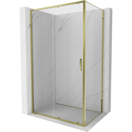 Mexen Exo-S stumdomas dušo kabina 140 x 95 cm, permatomas, auksinė - 8151-140-095-50-00