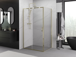 Mexen Exo-S stumdomos dušo kabina 135 x 100 cm, permatoma, auksinė - 8151-135-100-50-00