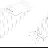 Mexen Exo stumdomas dušo kabinas 145 x 100 cm, skaidrus, auksinis - 8151-145-100-50-00