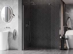 Mexen Kioto-X dušo siena Walk-in 140 x 200 cm, skaidri 10 mm, chromuota - 800-140-101-01-00-X