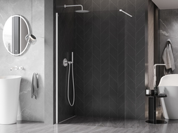 Mexen Kioto-X dušo sienelė Walk-in 130 x 200 cm, skaidri 10 mm, balta - 800-130-101-20-00-X
