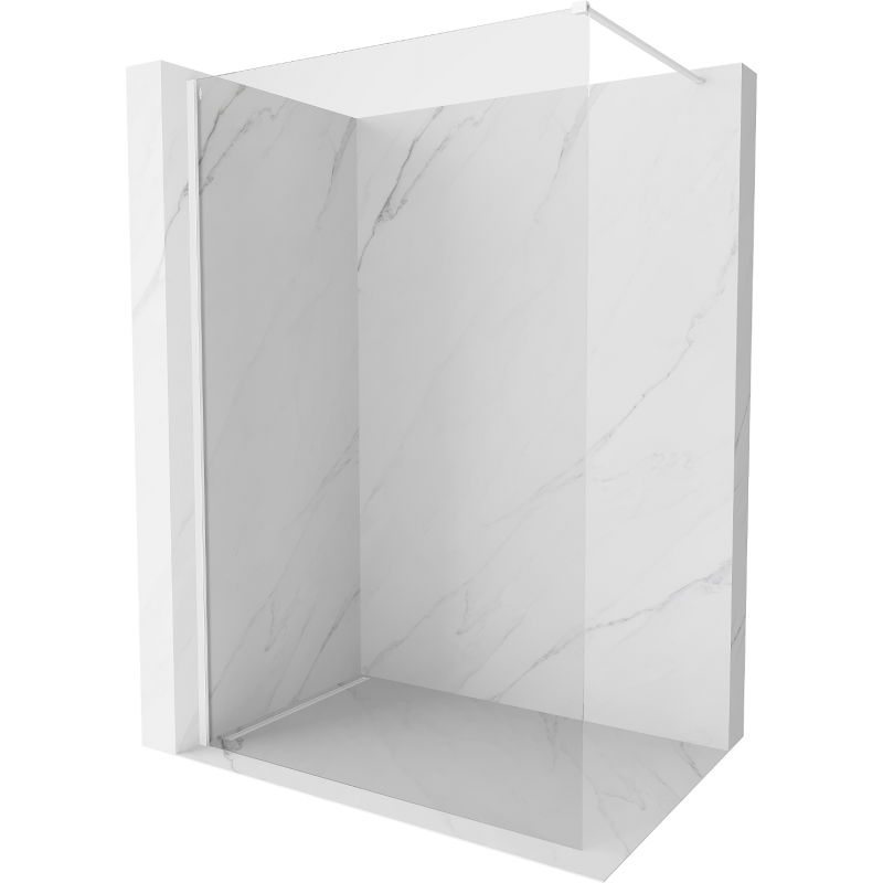 Mexen Kioto-X dušo sienelė Walk-in 140 x 200 cm, skaidri 10 mm, balta - 800-140-101-20-00-X