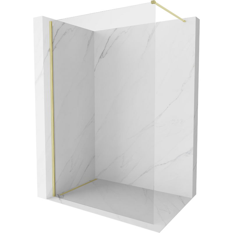 Mexen Kioto-X dušo siena Walk-in 110 x 200 cm, permatomas 10 mm, auksinis šlifavimo - 800-110-101-55-00-X