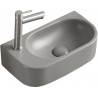 Mexen Viera dešinioji ant stalviršio montuojama kriauklė 40 x 21 cm, šviesiai pilka matinė - 21274061R