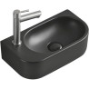 Mexen Viera dešinysis pakabinamas praustuvas 40 x 21 cm, juodas matinis - 21274085R