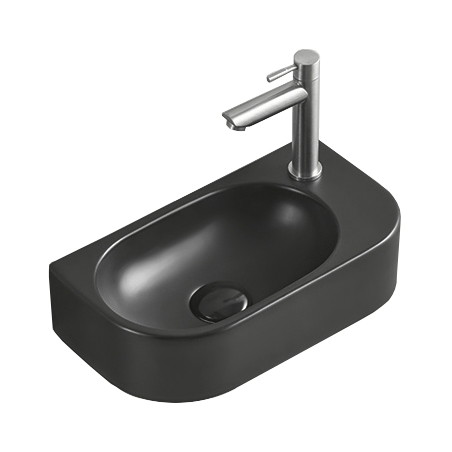 Mexen Viera kairi viršumi kairė 40 x 21 cm, juoda matinė - 21274085L