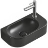 Mexen Viera kairėtasis praustuvas virš stalviršio 40 x 21 cm, juodas matinis - 21274085L