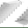 Mexen Kioto-X dušo sienelė Walk-in 50 x 200 cm, skaidri 10 mm, šepečiu valyta ginklų pilka - 800-050-101-66-00-X