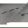 Mexen Kioto-X dušo sienelė Walk-in 50 x 200 cm, skaidri 10 mm, juoda - 800-050-101-70-00-X