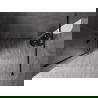 Mexen Kioto-X dušo sienelė Walk-in 100 x 200 cm, permatoma 10 mm, juoda - 800-100-101-70-00-X