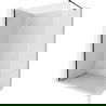 Mexen Kioto-X dušo sienelė Walk-in 130 x 200 cm, skaidri 10 mm, juoda - 800-130-101-70-00-X