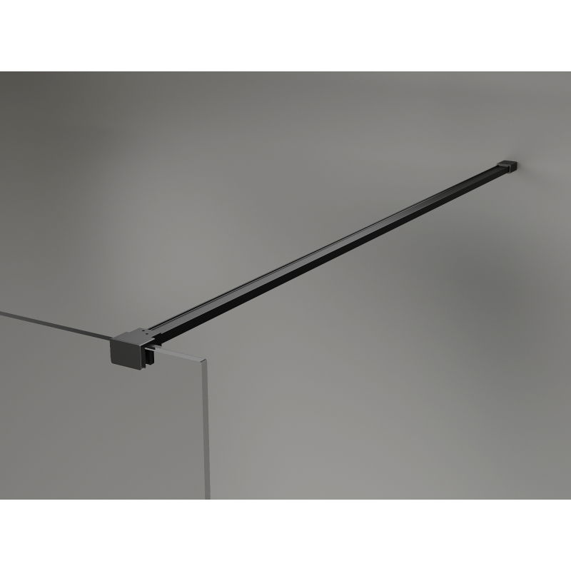 Mexen Kioto-X dušo sienelė Walk-in 140 x 200 cm, permatoma 10 mm, juoda - 800-140-101-70-00-X