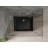 Mexen Omega stumdomas dušo kabina 100 x 80 cm, grafitas, chromas + juoda Flat dušo padėklas - 825-100-080-01-40-4070