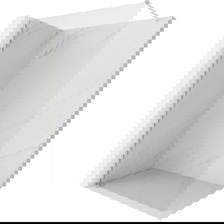 Mexen Kioto-X dušo siena Walk-in 120 x 200 cm, permatoma 10 mm, šlifuotas nikelis - 800-120-101-97-00-X