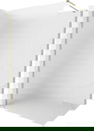 Mexen Kioto-X dušo pertvara Walk-in 50 x 200 cm, matinė 10 mm, auksinė - 800-050-101-50-30-X