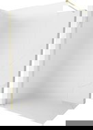 Mexen Kioto-X dušo pertvara Walk-in 160 x 200 cm, 10 mm matinis, šlifuotas auksinis - 800-160-101-55-30-X