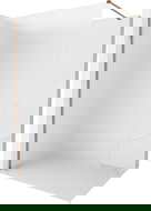 Mexen Kioto-X dušo siena Walk-in 100 x 200 cm, matinis 10 mm, rožinis auksas - 800-100-101-60-30-X