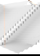 Mexen Kioto-X dušo sienelė Walk-in 130 x 200 cm, šerkšnas 10 mm, rožinis auksas - 800-130-101-60-30-X