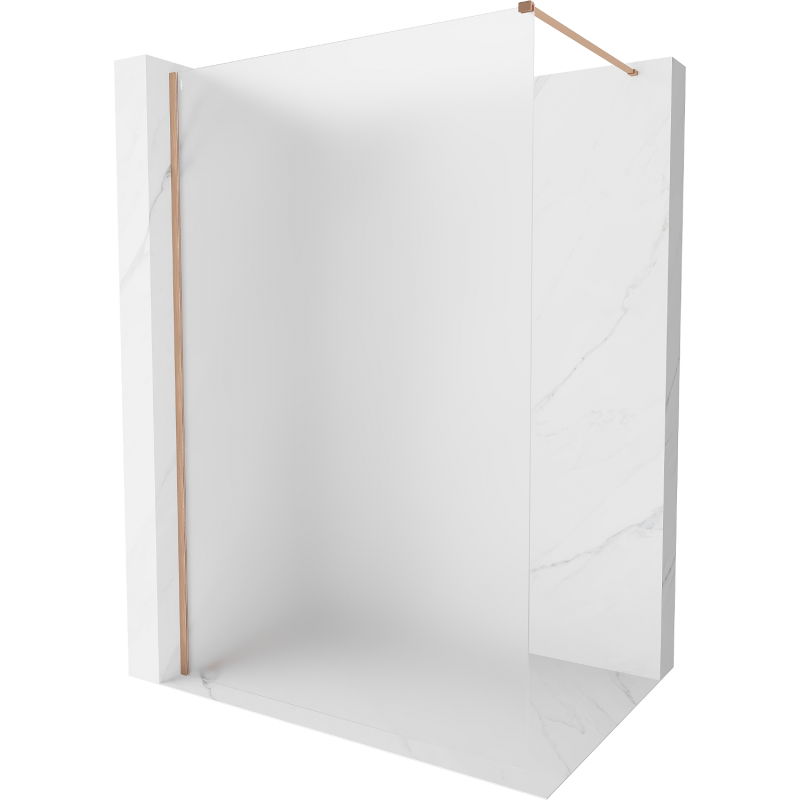 Mexen Kioto-X dušo sienelė Walk-in 100 x 200 cm, matinė 10 mm, šepečiu valytas varis - 800-100-101-65-30-X