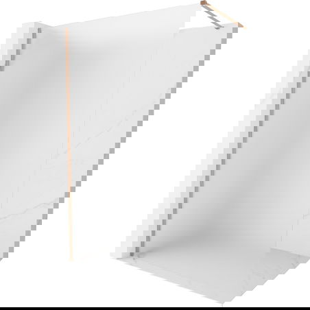 Mexen Kioto-X dušo sienelė Walk-in 100 x 200 cm, matinė 10 mm, šepečiu valytas varis - 800-100-101-65-30-X