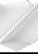 Mexen Kioto-X dušo siena Walk-in 120 x 200 cm, matinis 10 mm, šepečiu valyta varis - 800-120-101-65-30-X
