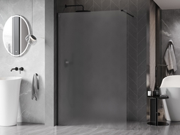 Mexen Kioto-X dušo siena Walk-in 100 x 200 cm, matinis 10 mm, juoda - 800-100-101-70-30-X