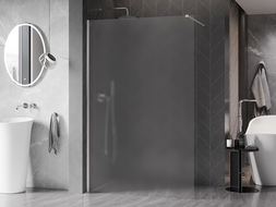Mexen Kioto-X dušo sienelė Walk-in 110 x 200 cm, šerkšnas 10 mm, šlifuotas nikelis - 800-110-101-97-30-X