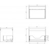 Mexen Box-A spintelės apačia 60 cm pločio, 1 stalčius, balto blizgesio - 91AX0-0600-470-1-00