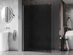 Mexen Kioto-X dušo pertvara Walk-in 60 x 200 cm, grafitas 10 mm, chromas - 800-060-101-01-40-X