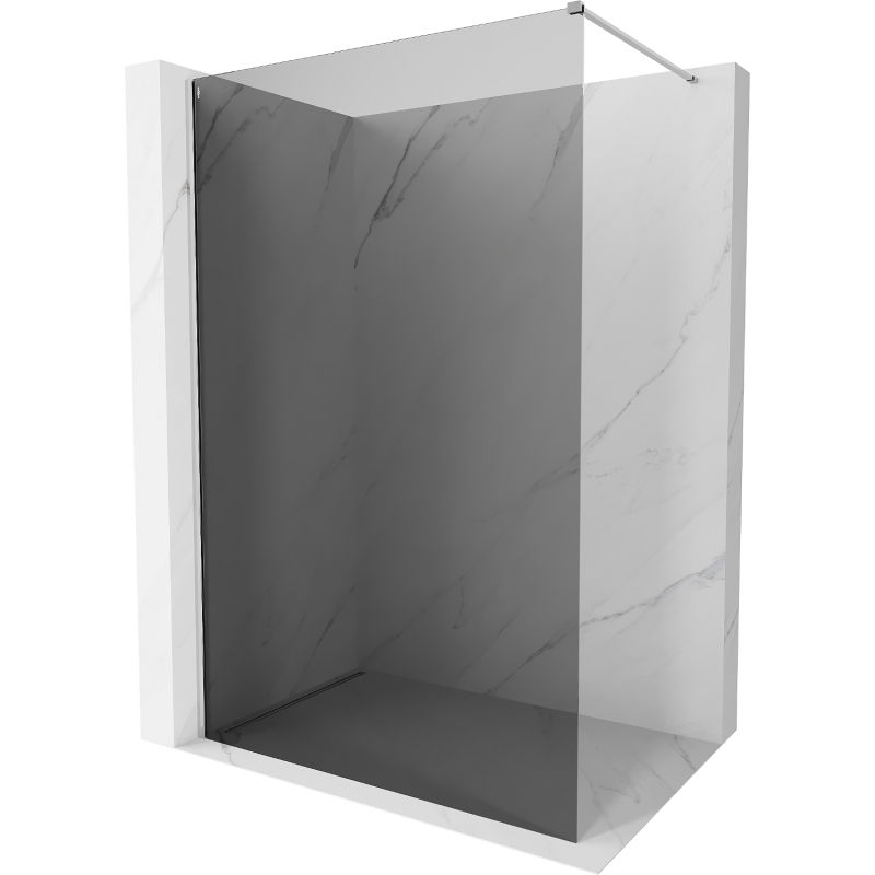 Mexen Kioto-X dušo siena Walk-in 140 x 200 cm, grafitas 10 mm, chromas - 800-140-101-01-40-X