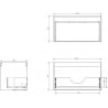 Mexen Box-A korpus praustuvo spintelės 80 cm, 1 stalčius, baltas matinis - 91AX0-0800-470-1-01