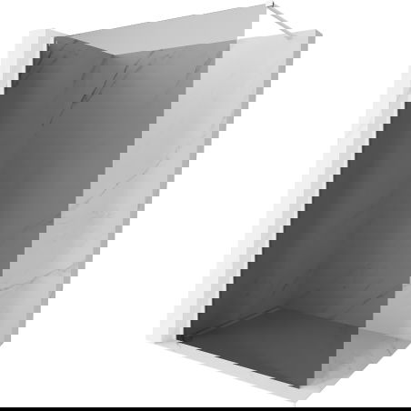 Mexen Kioto-X dušo sienelė Walk-in 60 x 200 cm, grafitas 10 mm, balta - 800-060-101-20-40-X