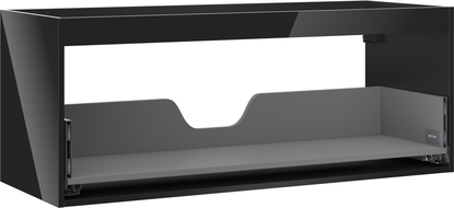 Mexen Box-A praustuvas - spintelė 120 cm, 1 stalčius, juodas blizgesys - 91AX0-1200-470-1-70