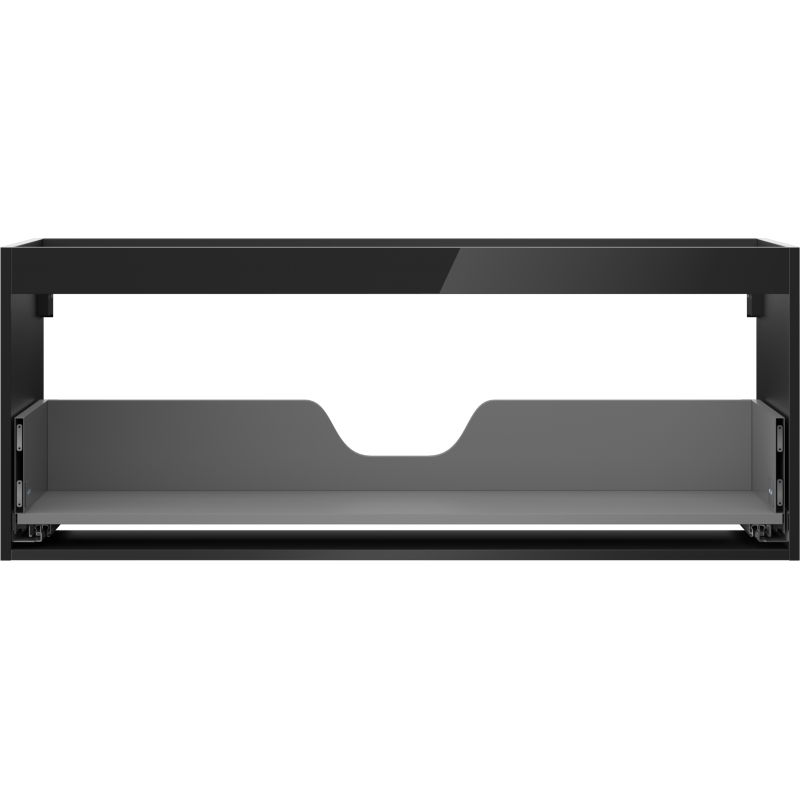 Mexen Box-A praustuvas - spintelė 120 cm, 1 stalčius, juodas blizgesys - 91AX0-1200-470-1-70