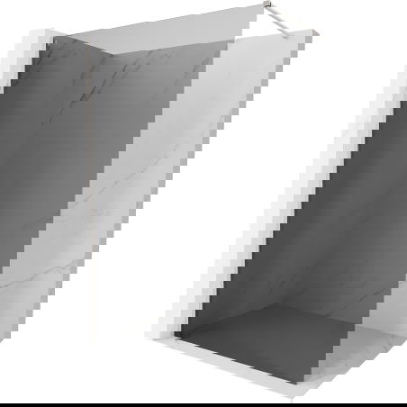 Mexen Kioto-X dušo siena Walk-in 60 x 200 cm, grafitas 10 mm, šlifuotas nikelis - 800-060-101-97-40-X