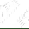 Mexen Kioto-X L dušo sienelė Walk-in 50 x 200 cm, permatomas 10 mm, chromas - 800-050-107-01-00-X