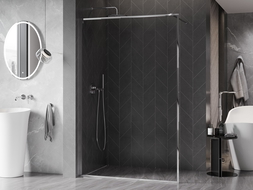 Mexen Kioto-XF dušo sienelė Walk-in su rėmu 140 x 202 cm, skaidri 10 mm, chromas - 800-140-104-01-00-X