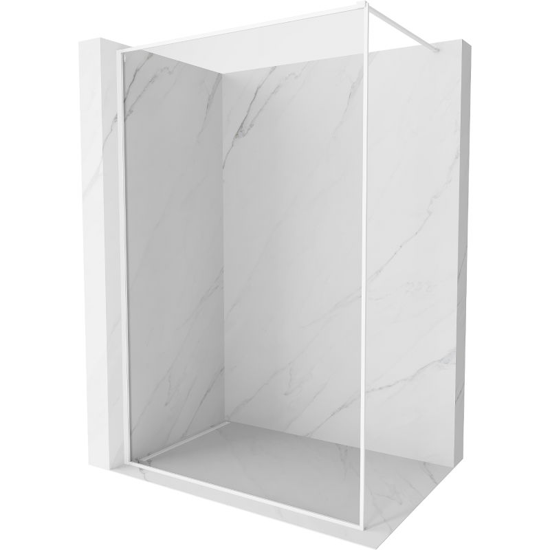 Mexen Kioto-XF dušo sienelė Walk-in su rėmu 100 x 202 cm, skaidri 10 mm, balta - 800-100-104-20-00-X
